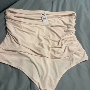 Express NWT Cream Strapless Bodysuit